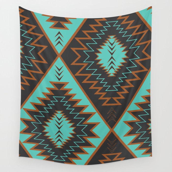 Navajo diamonds Wall Tapestry by cocosabstractions Society6