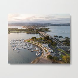 The San Diego bay from above Metal Print