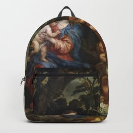 Anthony van Dyck - Rest on the Flight into Egypt (Madonna with Partridges) Backpack