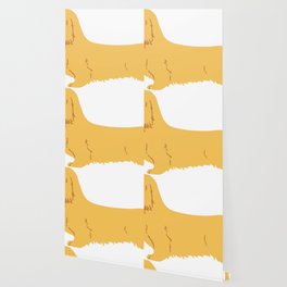 Flat Colored Cream Miniature Dachshund Long Wallpaper