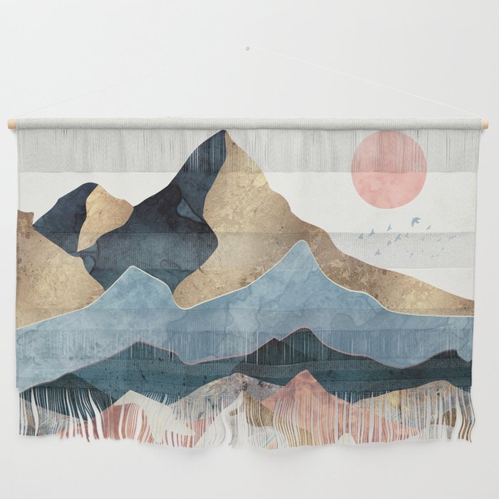 images Society 6 Wall Art golden peaks wall hanging by spacefrogdesigns