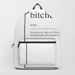 Bitchcraft 564 Watercolor Map Yoga Quote Definitio Backpack
