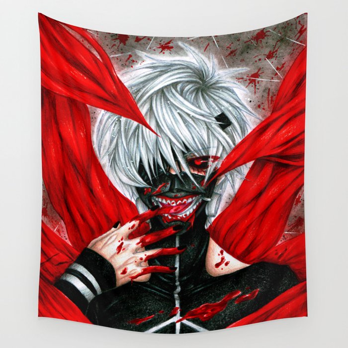 Ken Kaneki Wall Tapestry By Katrinu Art Society6 Ken Kaneki Wall Tapestry By Katrinu Art Society6