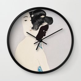 Japanese art - Whisper to self Wall Clock | Pop Art, Painting, Japanese, Watercolor, Oriental, Ink, Japanesenude, Japaneselady, Japaneseart 