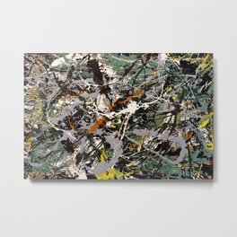 Jackson Pollock (American, 1912-1956) - Untitled (GREEN SILVER) - 1949 - Action painting - Abstractionism - Alkyd Enamel, Oil & Aluminum Paint on Board - Digitally Enhanced Version - Metal Print | Painting, Silver, Expressionism, Pollockmasterpiece, Abstract, Splattercolorful, Dripperiod, Oil, Pollockuntitled, Expressionist 