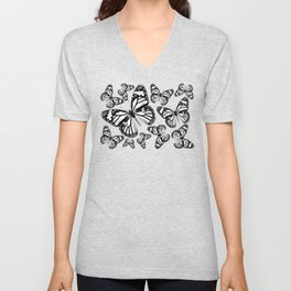 Monarch Butterflies | Monarch Butterfly | Vintage Butterflies | Butterfly Patterns | Black and White V Neck T Shirt