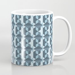 Hexagon and star, twilight, blue, line art, pattern Print for Modern minimalist Room Decoration Coffee Mug