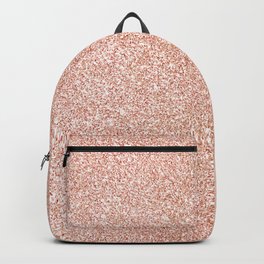 Abstract modern white rose gold glam glitter Backpack