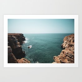 Seascape of Portugal Poster, Print, Algarve, Cove, Nature, Landscape Photography Art Print