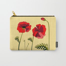 Adorable Red Poppies Unfold Carry-All Pouch