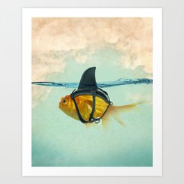 Brilliant DISGUISE - Goldfish with a Shark Fin Kunstdrucke