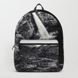 Hidden Waterfall Black and White Backpack
