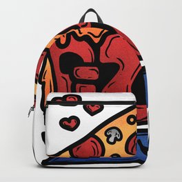 Pizza Love Italy Kitchen salami cheese gift Backpack