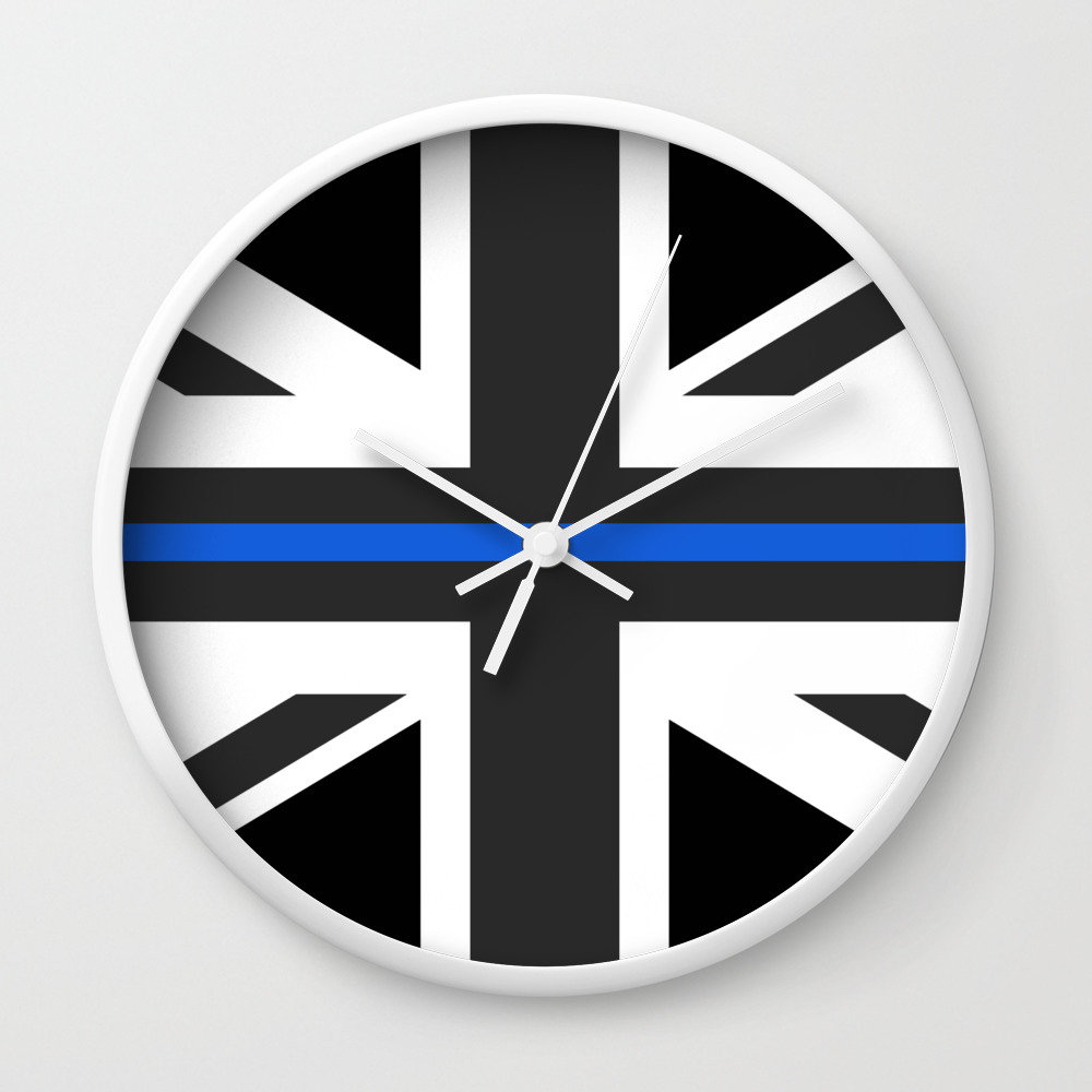 Thin Blue Line Uk Flag Wall Clock By Jerrylambert Society6 Do you know where has top quality light blue wall clock at lowest prices and best services? thin blue line uk flag wall clock by jerrylambert