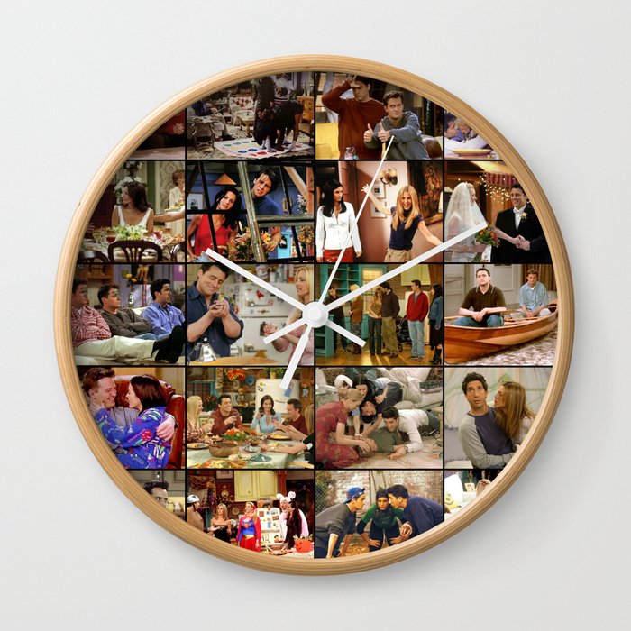 Friends Scene Collage Wall Clock By Ercupkk12 Society6 - Photo Collage Frame Hanging Wall Clock Friends Scene Collage Wall Clock By Ercupkk12 Society6 - Photo Collage Frame Hanging Wall Clock
