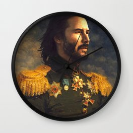 Keanu Reeves Poster, Classical Painting, Regal art, General, John Wick, Matrix, Actor Print Wall Clock