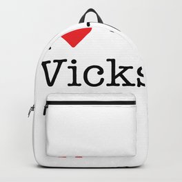 I Heart Vicksburg, MI Backpack | Love, White, Heart, Michigan, Vicksburg, Mi, Red, Graphicdesign, Typewriter 