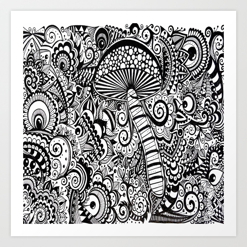 Featured image of post The Best 23 Trippy Mushroom Drawings Black And White