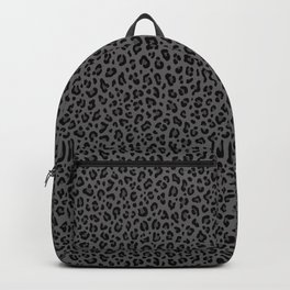 LEOPARD PRINT in Black & Gray / Collection : Leopard spots – Punk Rock Animal Print Backpack