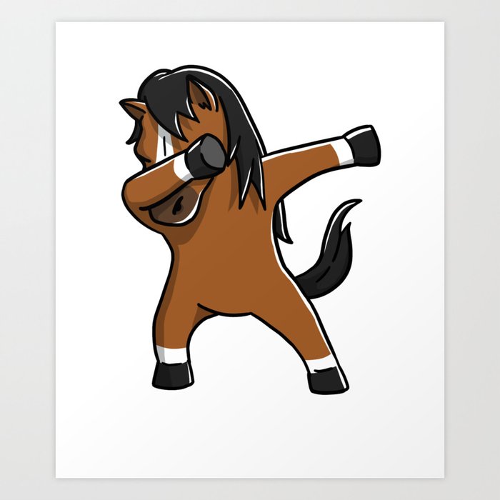 Funny Dabbing Horse Pet Dab Dance Art Print By Barktrends Society6 How to draw dabbing bunny cute and easy animals drawing. funny dabbing horse pet dab dance art print by barktrends