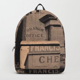 Cheapest Funerals Francis J. Walters London Storefront black and white photograph Backpack