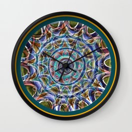 Free Hand Mandala in Circles Wall Clock