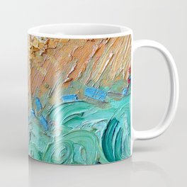 Wheat Field with Cypresses Brush Detail by Vincent van Gogh Coffee Mug