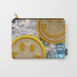 Smiley Face Opal Grains Carry-All Pouch