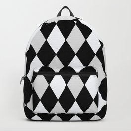 Harlequin Black and White and Gray Backpack