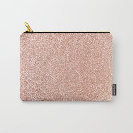 Abstract modern white rose gold glam glitter Carry-All Pouch
