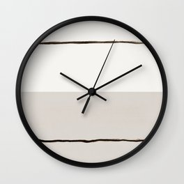 Minimal Space 03 Wall Clock | Painting, Minimalist, Shapes, Simplicity, Graphicdesign, Beige, Minimal, Curated, Abstract, Modern 