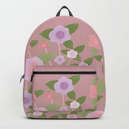 Scandinavian Flowers in Pink Backpack
