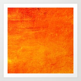 Orange Sunset Textured Acrylic Painting Kunstdrucke | Classic, Acrylicpainting, Minimal, Patterntextured, Monochromatic, Abstract, Texturedacrylic, Monderisim, Orangetangerine, Maximalist 