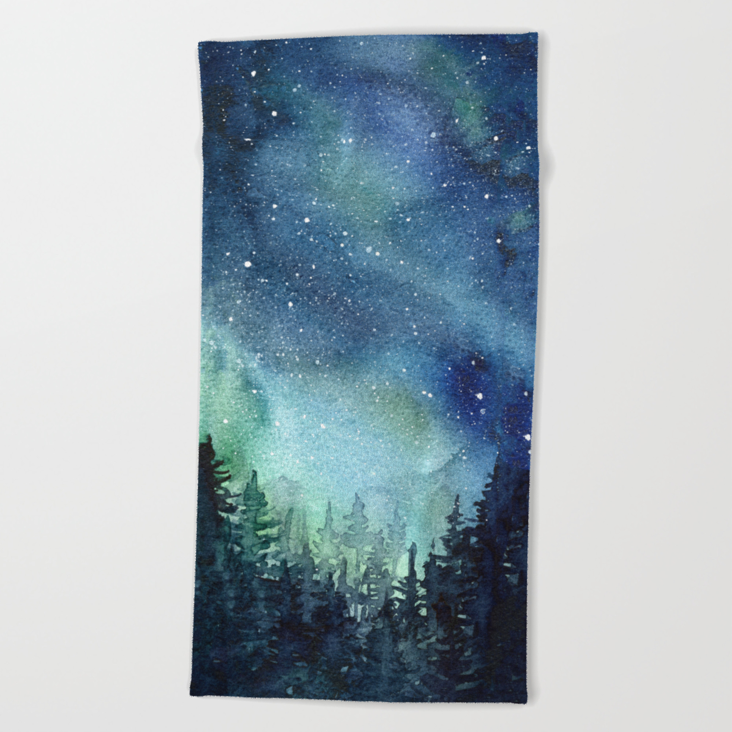 Galaxy Space Painting Stars Cosmic Universe Nebula Art Beach Towel By Olechka Society6