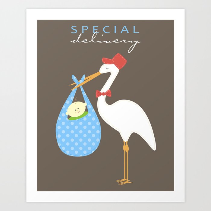 Special Delivery Baby Boy Art Print By Shalece Elynne Society6