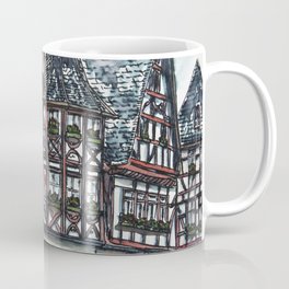 German streetscape ink drawing Coffee Mug