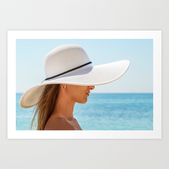 girl beach hat