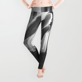 Caught Her Sneaking Out the Bathroom Window female angel black and white photograph - photography - photographs wall decor Leggings