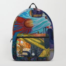 Mankind at the Crossroads Portrait by Diego Rivera Backpack
