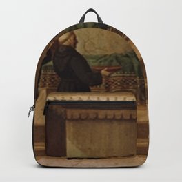 Raphael - Saint Nicholas of Tolentino Restoring Two Partridges to Life Backpack