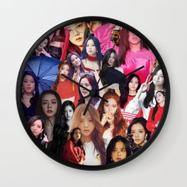 Jisoo BLACKPINK collage Wall Clock