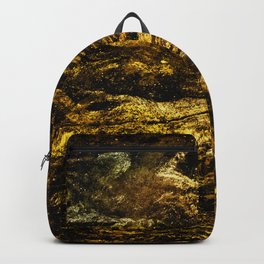 Elegant Black and Gold Marble Backpack