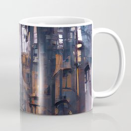 A Dark Gothic Cathedral Coffee Mug | Light, Architecture, Spooky, Medieval, Illustration, Old, Building, Dark, Religion, Mysterious 