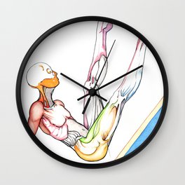 Long, male ballerina anatomy, NYC artist Wall Clock