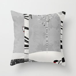 Woodpeckers Throw Pillow