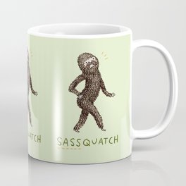 Sassquatch Kaffeebecher | Myth, Cartoon, Drawing, Sassy, Strutting, Legend, Sassquatch, Strut, Squatch, Bigfoot 