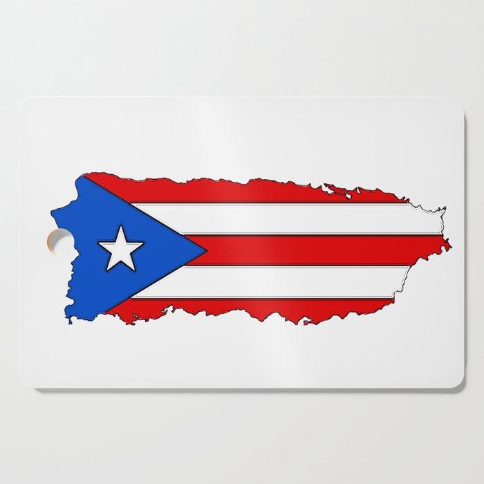 Puerto Rico Map With Puerto Rican Flag Cutting Board By Havocgirl Society6