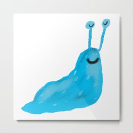 Blue Slug Metal Print