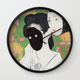 Japanese art - Face stealer Wall Clock | Ghost, Japaneseart, Lady, Japaneselady, Portrait, Digital, Watercolor, Ink, Oriental, Painting 