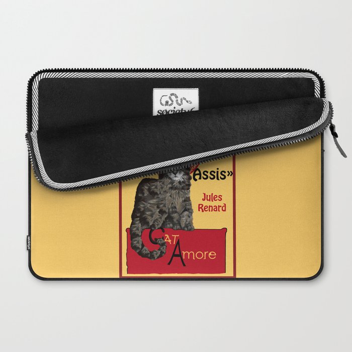 Cat Le Chat Noir Citation Quote Main Coon Paris Cabaret Montmartre Caricature Laptop Sleeve By Tayatamelie Society6